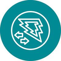 Bold Boost Outline Circle Icon vector