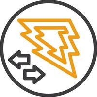Bold Boost Two Color Icon vector
