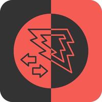 Bold Boost Red Inverse Icon vector