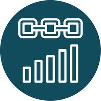 Chain Outline Circle Icon vector