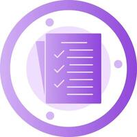 Task List Glyph Gradient Icon vector