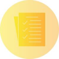 Task List Gradient Circle Icon vector