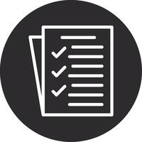 Task List Inverted Icon vector