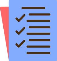 Task List Color Filled Icon vector