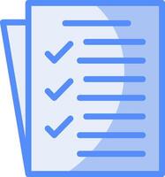 Task List Line Filled Blue Icon vector