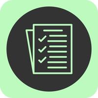 Task List Linear Round Icon vector