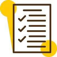 Task List Yellow Lieanr Circle Icon vector