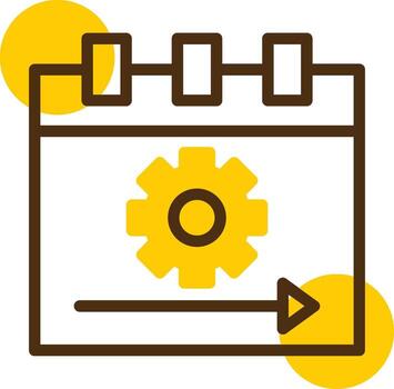 Sprint Yellow Lieanr Circle Icon vector