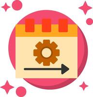 Sprint Tailed Color Icon vector