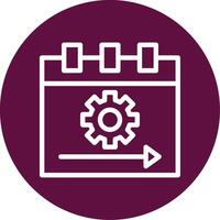 Sprint Outline Circle Icon vector