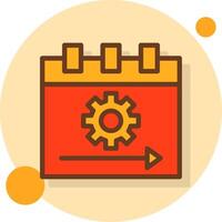 Sprint Filled Shadow Cirlce Icon vector