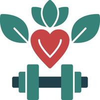 Health and Wellness Glyph Multi Color Icon vector