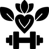 Health and Wellness Glyph Icon vector