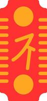 Spring Festival Couplets Flat Icon vector