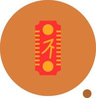 Spring Festival Couplets Flat Shadow Icon vector