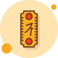 Spring Festival Couplets Filled Shadow Cirlce Icon vector