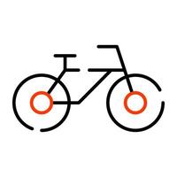 Bicycle icon, editable vector