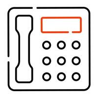 An editable design icon of fax machine vector