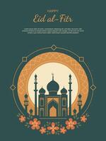 eidal-fitr antecedentes. religioso cultural. vector