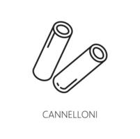 Cannelloni rolls of pasta stuffed with meat vector