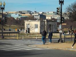 WASHINGTON, DC, USA -12.16.2023 City streets and architecture of Washington in winter in December. photo