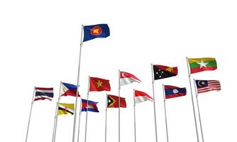 aec asean bandera grupo trabajo en equipo aisa birmania Malasia filipino Camboya Indonesia Brunei Laos comunidad país asiático económico nacional Vietnam Sureste myanmar aec asean tailandés cooperación global polo foto