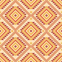 Native embroidery pattern. Geometric pattern features colorful geometric shapes, including squares, triangles, and diamonds, arranged, native pattern, ecorative, ethnic, fabric. vector