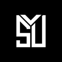 SU letter logo design on black background. SU creative initials letter logo concept. SU letter design. vector