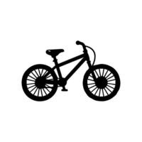 Bicycle shiluatte on white background. Vector illustration.