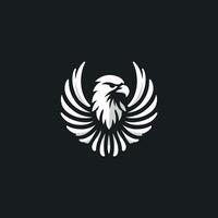 Black and white eagle vector