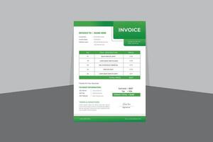 Business invoice design vector