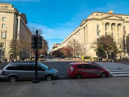 WASHINGTON, DC, USA -12.16.2023 City streets and architecture of Washington in winter in December. photo