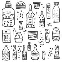 Beauty supplies set. Vector design illustration.