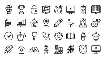 Unlocking Knowledge Vector Education Icon Set for Seamless Learning Experiences