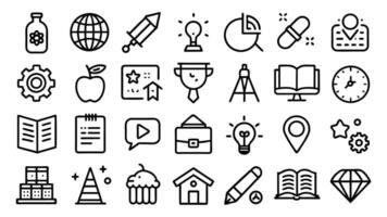 Unlocking Knowledge Vector Education Icon Set for Seamless Learning Experiences