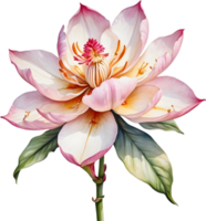AI generated Watercolor painting of Brahma Kamal flower. png