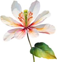 AI generated Watercolor painting of Palash flower. png