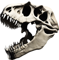 ai generado silueta dinosaurio cráneo clipart. png