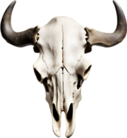 AI generated Silhouetted buffalo skull clipart. png