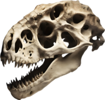 AI generated Silhouetted Dinosaur skull clipart. png