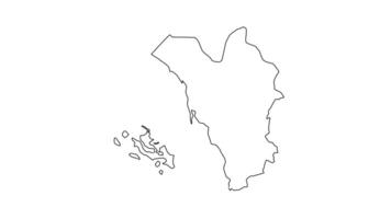 animated sketch of a map of Jazan in Saudi Arabia video