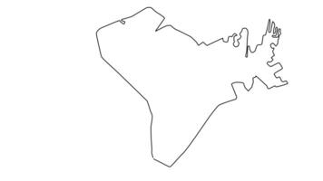 animated sketch map of Dammam in saudi arabia video