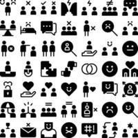 Vector of Social Relationship Icon Set. Perfect for user interface, new application