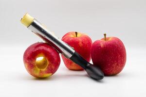 Apple corer. Tool for removing the apple core. photo