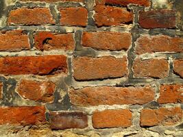 Ancient brick wall backgrounf photo