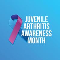 Arthritis Awareness Month design template good for celebration usage. blue and purple ribbon. ribbon vector template. vector eps 10. flat design.