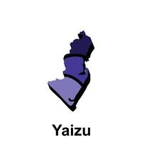 yaizu vector mundo mapa ciudad ilustración. aislado en blanco fondo, para negocio