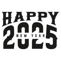 Happy new year vector typography design