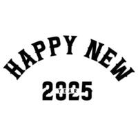 Happy new year vector typography design