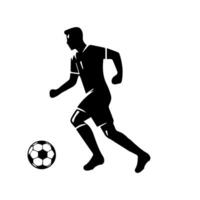 soccer football player silhouette cutout outlines.soccer football player silhouette cutout outlines. vector